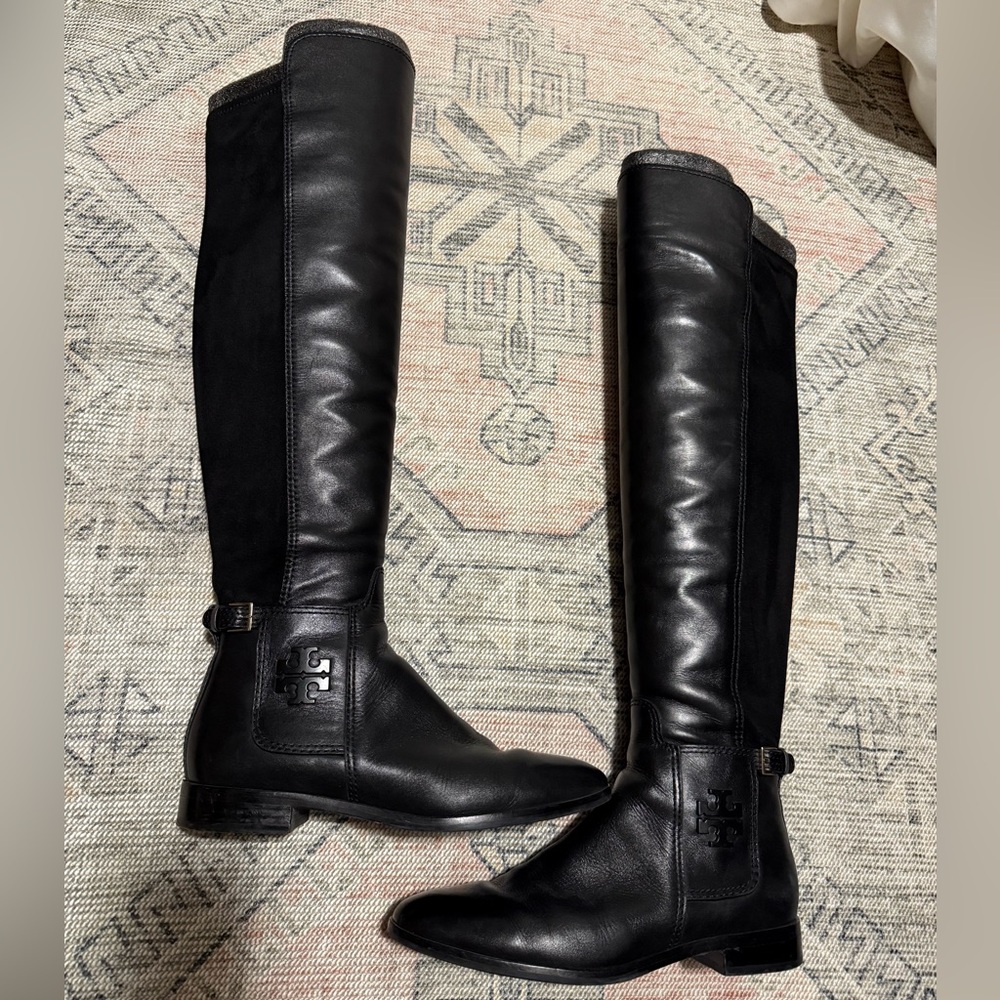 Tory Burch Black Over the Knee Boots